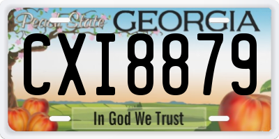 GA license plate CXI8879