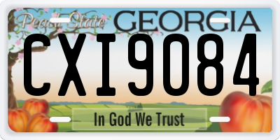 GA license plate CXI9084
