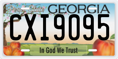 GA license plate CXI9095