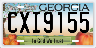 GA license plate CXI9155