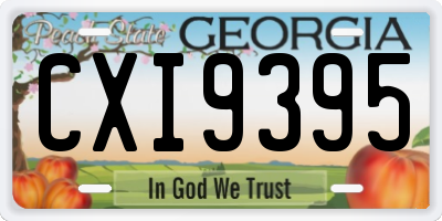 GA license plate CXI9395
