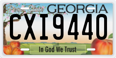 GA license plate CXI9440