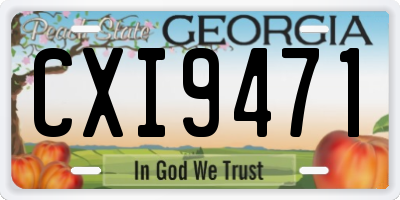 GA license plate CXI9471
