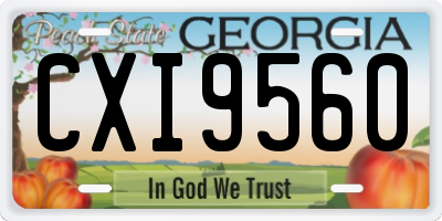 GA license plate CXI9560