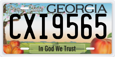 GA license plate CXI9565