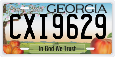 GA license plate CXI9629