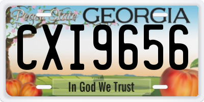 GA license plate CXI9656