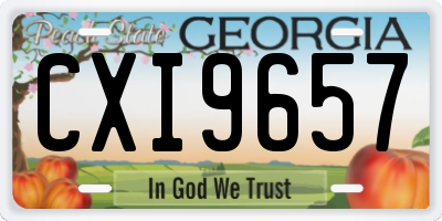 GA license plate CXI9657
