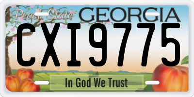 GA license plate CXI9775