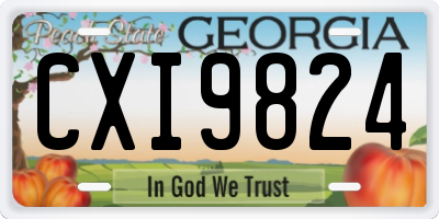 GA license plate CXI9824