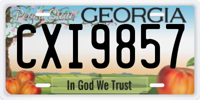 GA license plate CXI9857