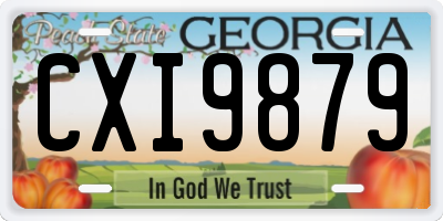 GA license plate CXI9879