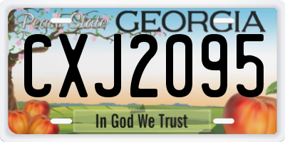 GA license plate CXJ2095