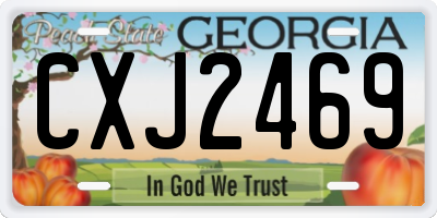 GA license plate CXJ2469