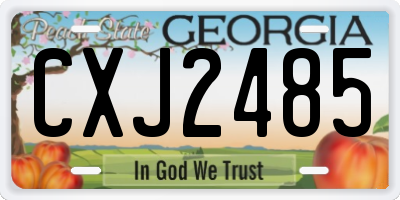 GA license plate CXJ2485