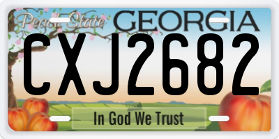 GA license plate CXJ2682
