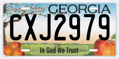 GA license plate CXJ2979