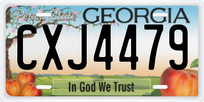 GA license plate CXJ4479