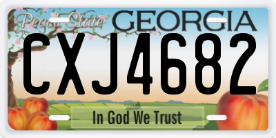 GA license plate CXJ4682