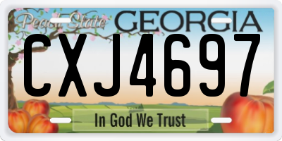 GA license plate CXJ4697