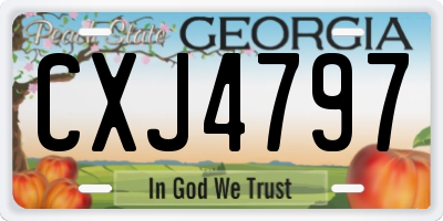 GA license plate CXJ4797