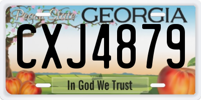 GA license plate CXJ4879
