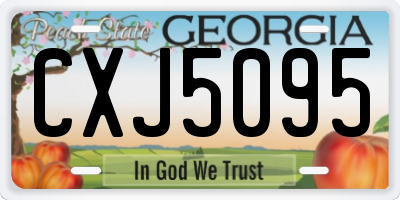 GA license plate CXJ5095