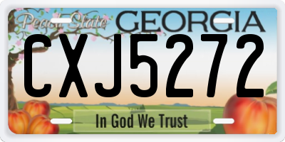 GA license plate CXJ5272