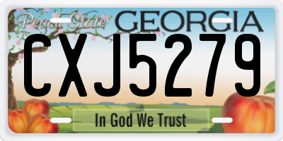GA license plate CXJ5279