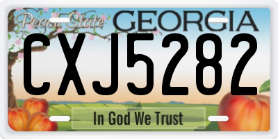 GA license plate CXJ5282