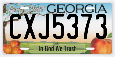 GA license plate CXJ5373
