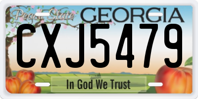 GA license plate CXJ5479