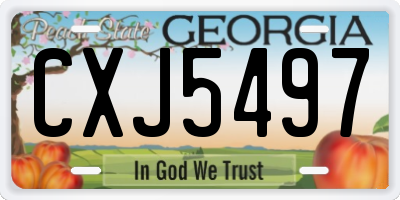 GA license plate CXJ5497
