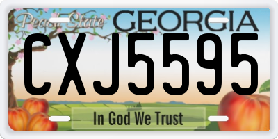 GA license plate CXJ5595