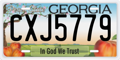 GA license plate CXJ5779