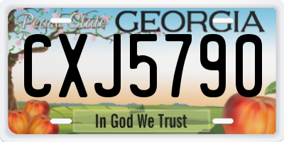 GA license plate CXJ5790