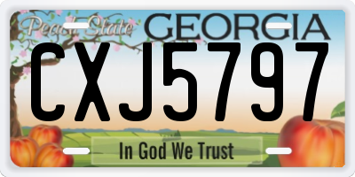 GA license plate CXJ5797