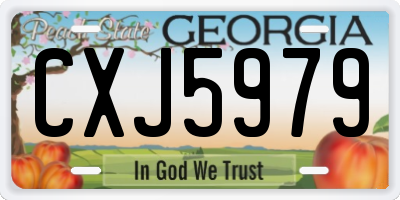 GA license plate CXJ5979