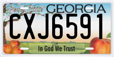 GA license plate CXJ6591