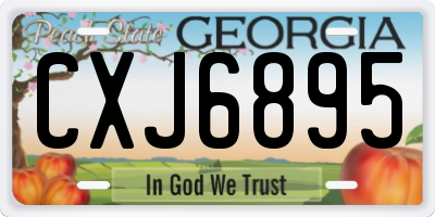 GA license plate CXJ6895