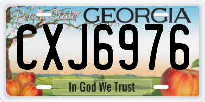 GA license plate CXJ6976