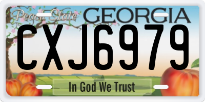 GA license plate CXJ6979