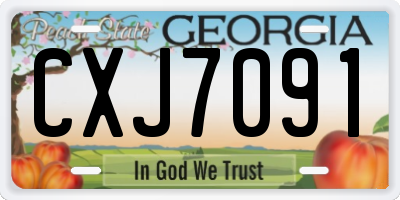 GA license plate CXJ7091