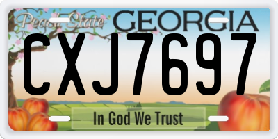 GA license plate CXJ7697