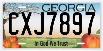 GA license plate CXJ7897