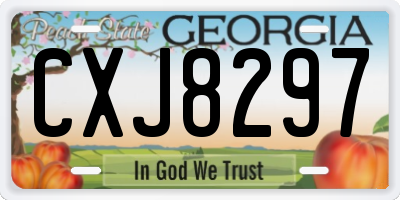 GA license plate CXJ8297