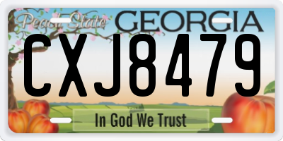 GA license plate CXJ8479