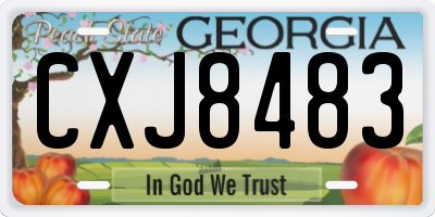 GA license plate CXJ8483