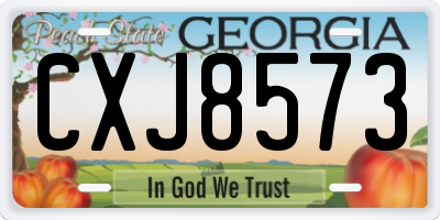 GA license plate CXJ8573