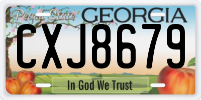 GA license plate CXJ8679